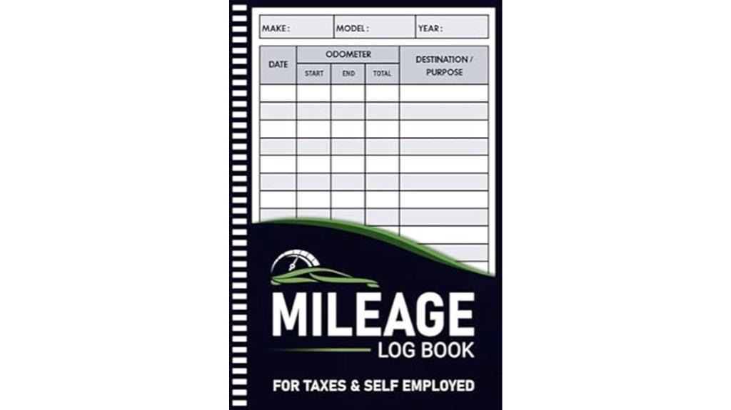 vehicle mileage tracking book