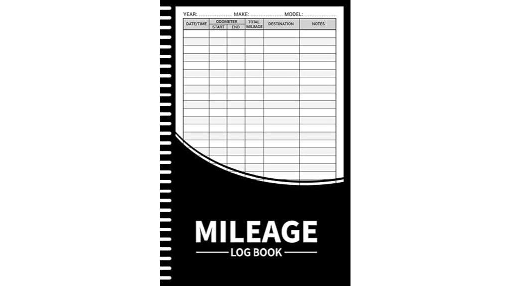 vehicle mileage tracking book