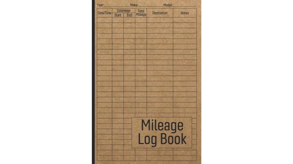 vehicle mileage tracking journal