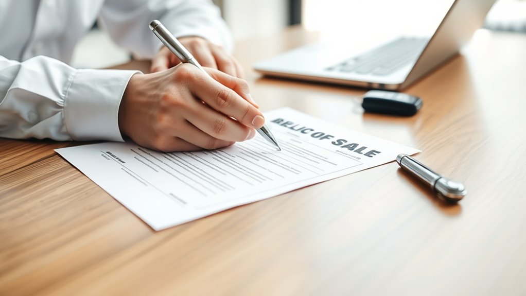 vehicle sale document preparation