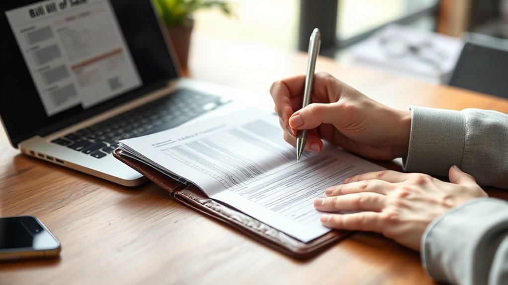 vehicle sale documentation requirements
