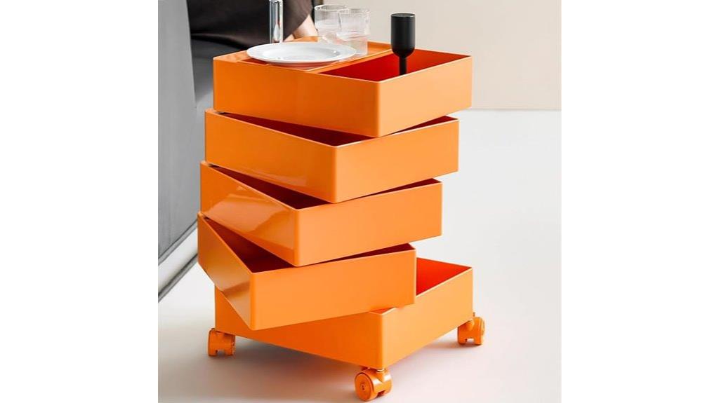 versatile 5 drawer mobile cart