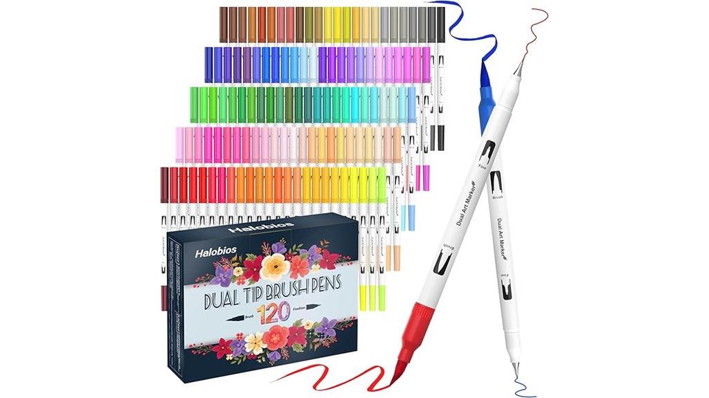 vibrant dual tip markers