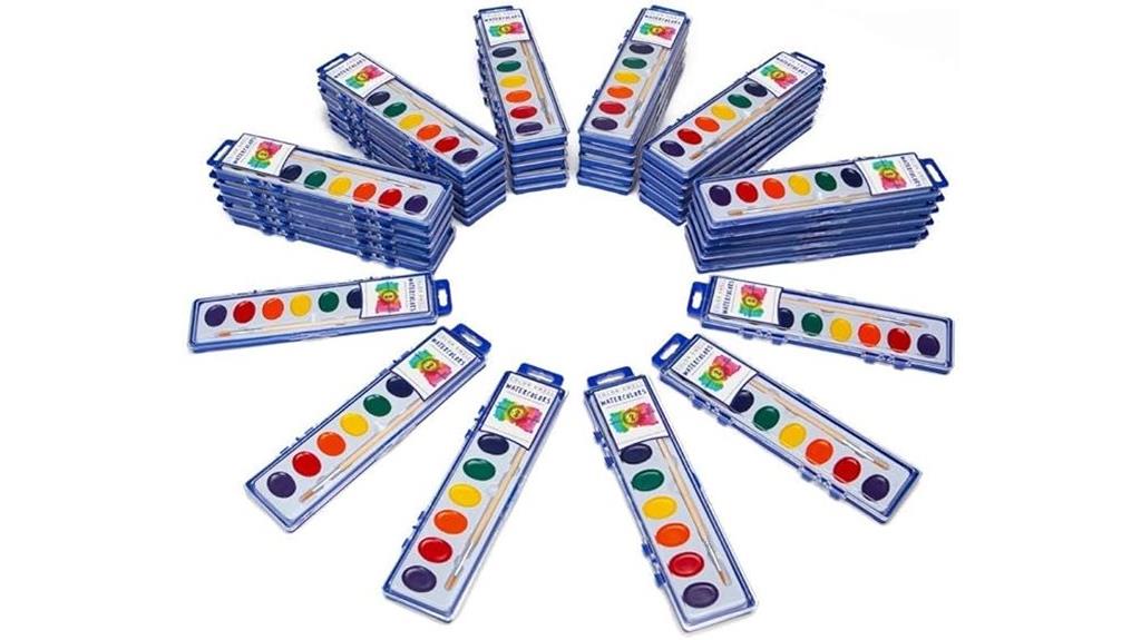 vibrant watercolor paint set
