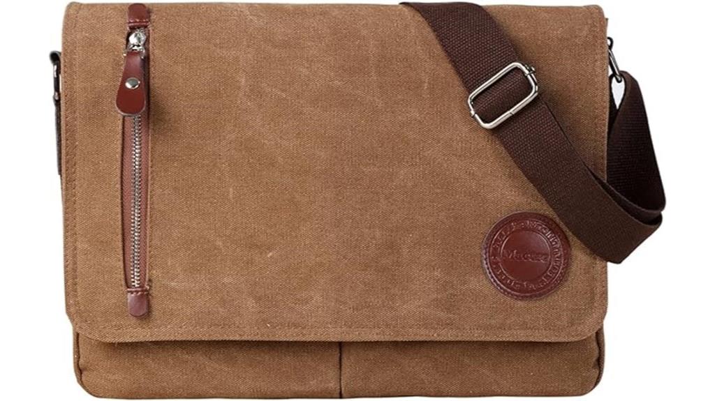 vintage canvas messenger bag