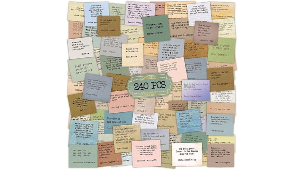 vintage quote sticker pack