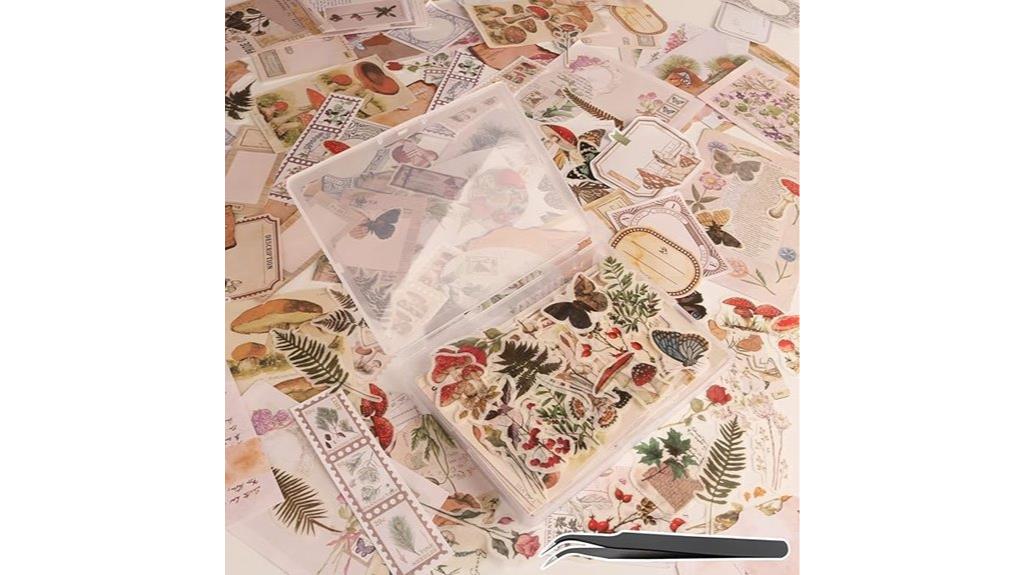 vintage scrapbook sticker set