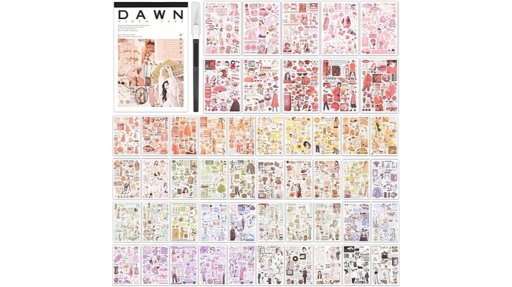 vintage washi sticker collection