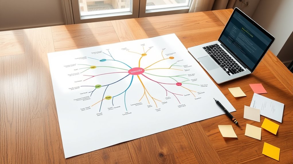 visual note organization technique