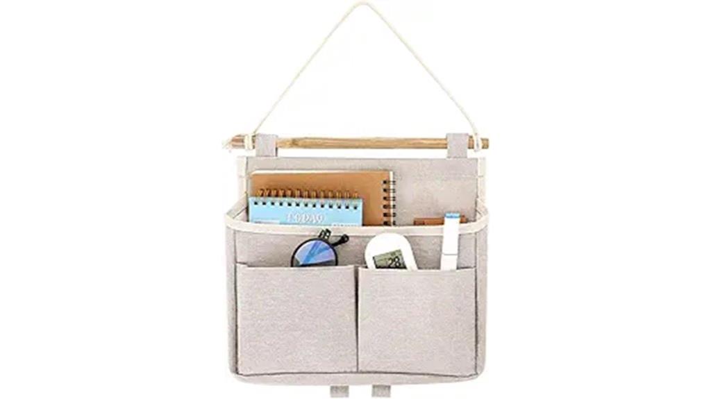 wall mounted hanging canvas organizer