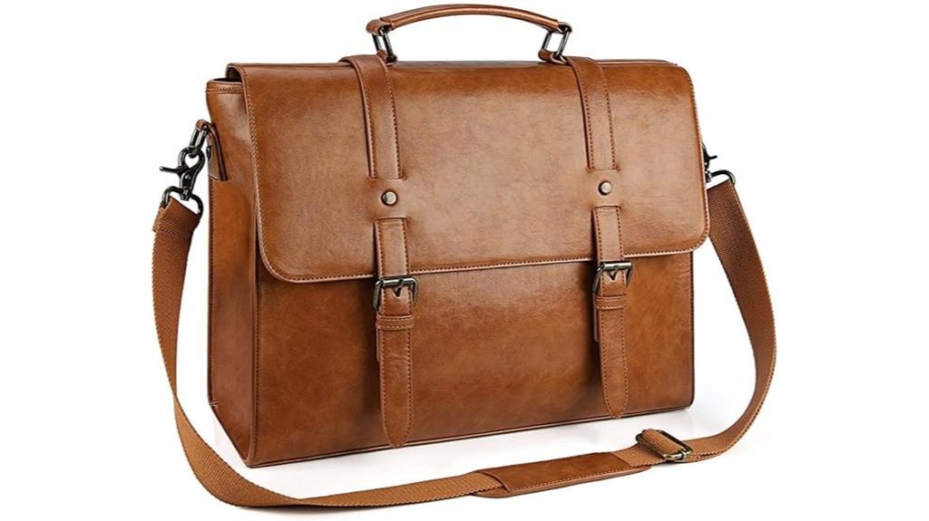 waterproof leather laptop bag