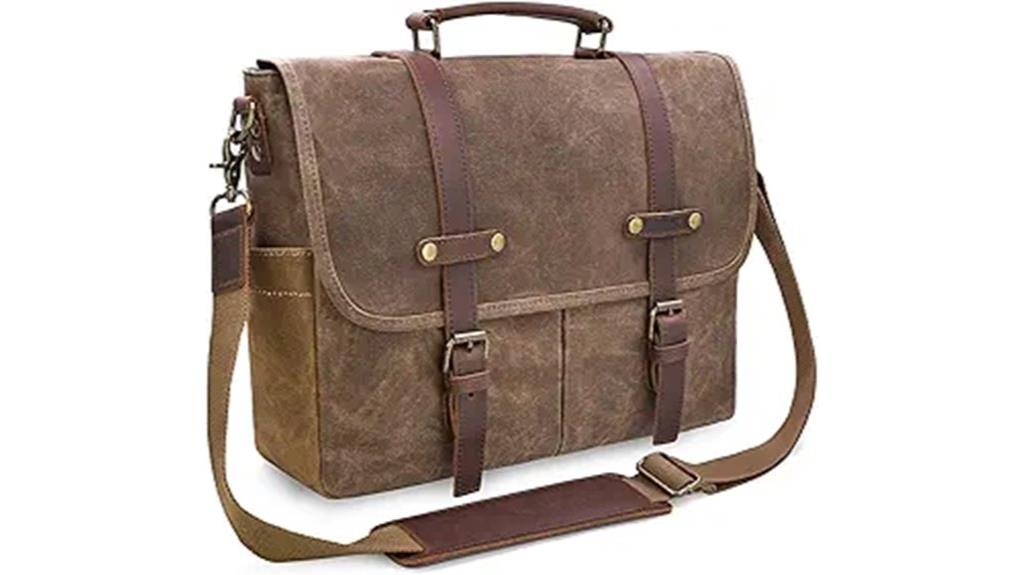 waterproof vintage leather briefcase