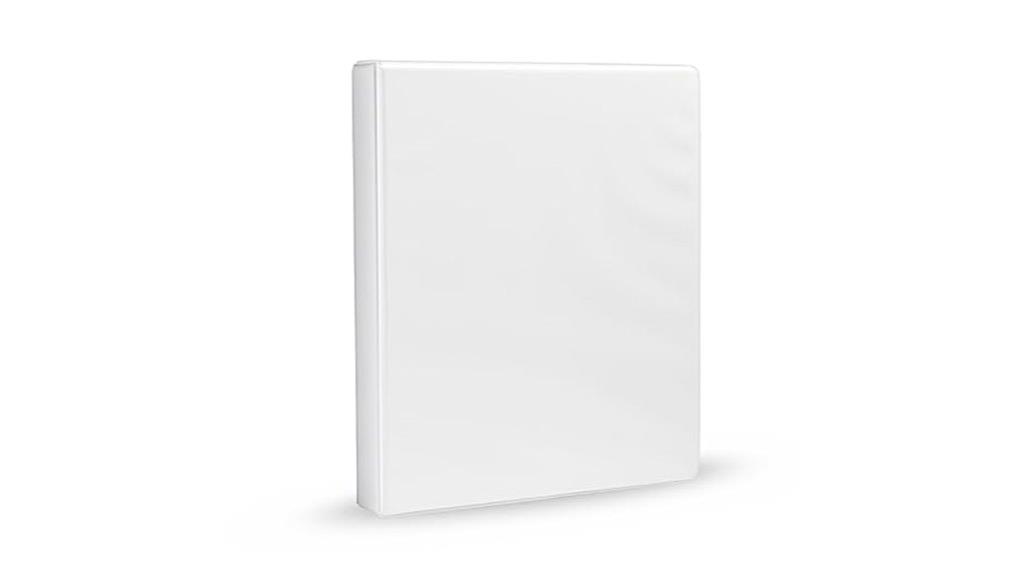 white 1 inch 3 ring binder