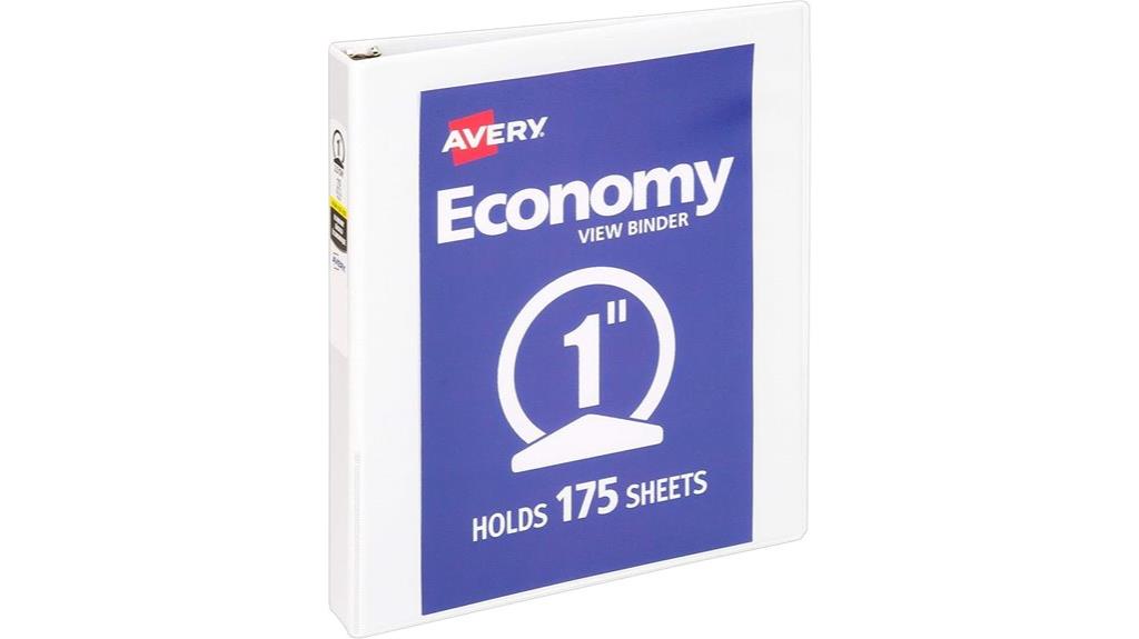 white avery binder with rings