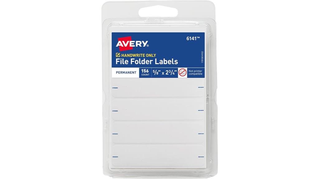 white avery folder labels