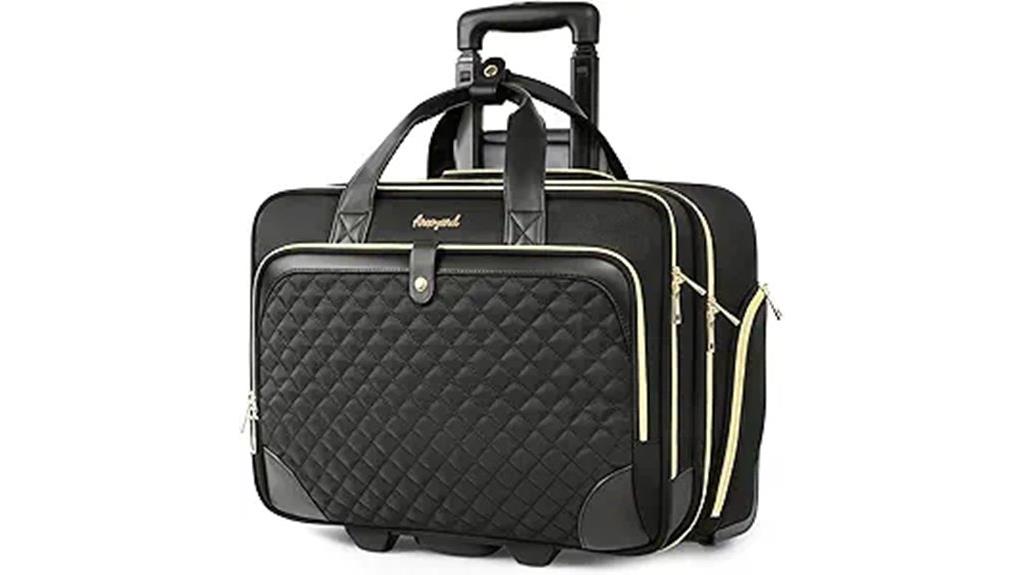 women s waterproof rolling luggage