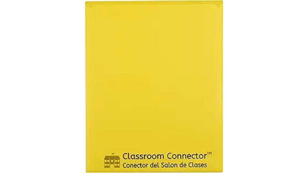 yellow school folder connectors