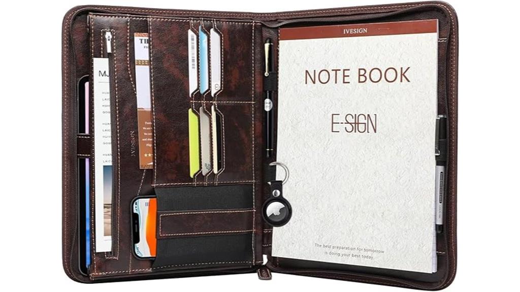 zippered padfolio for all
