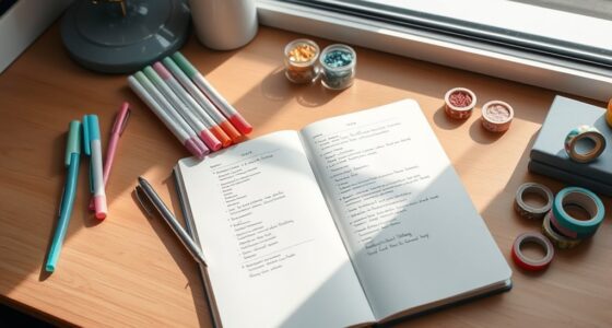 bullet journal supply organization