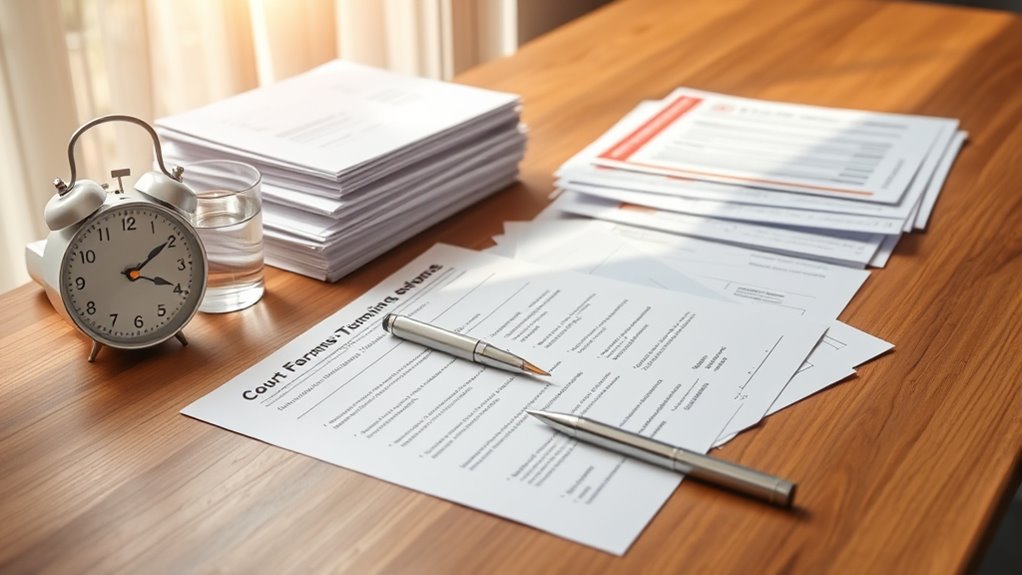 court form filing deadlines