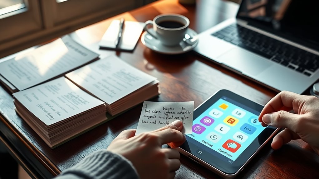 digital and physical flashcards