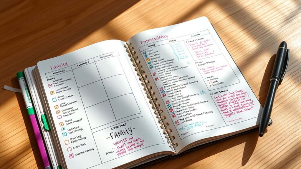 family schedule organization