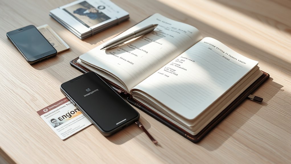 organize emergency contact information