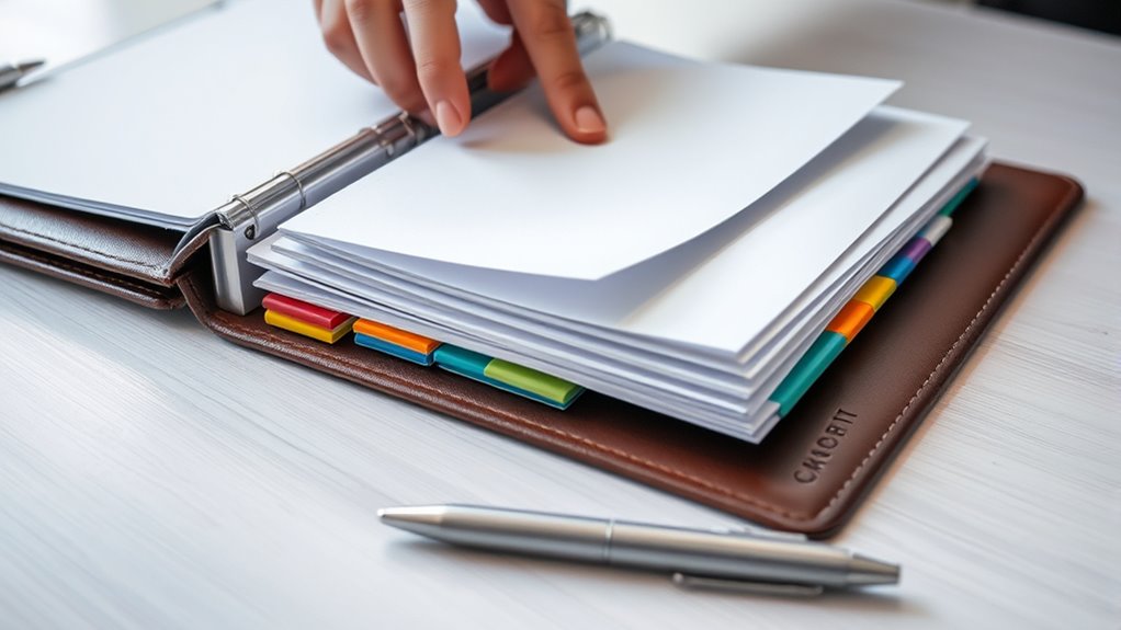 organize papers with labels