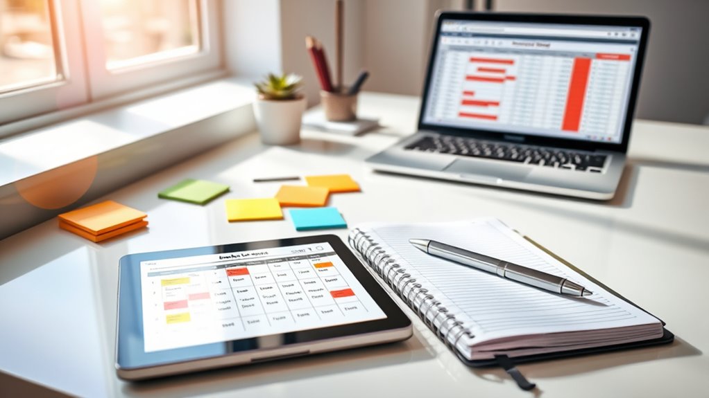 organized study and deadlines