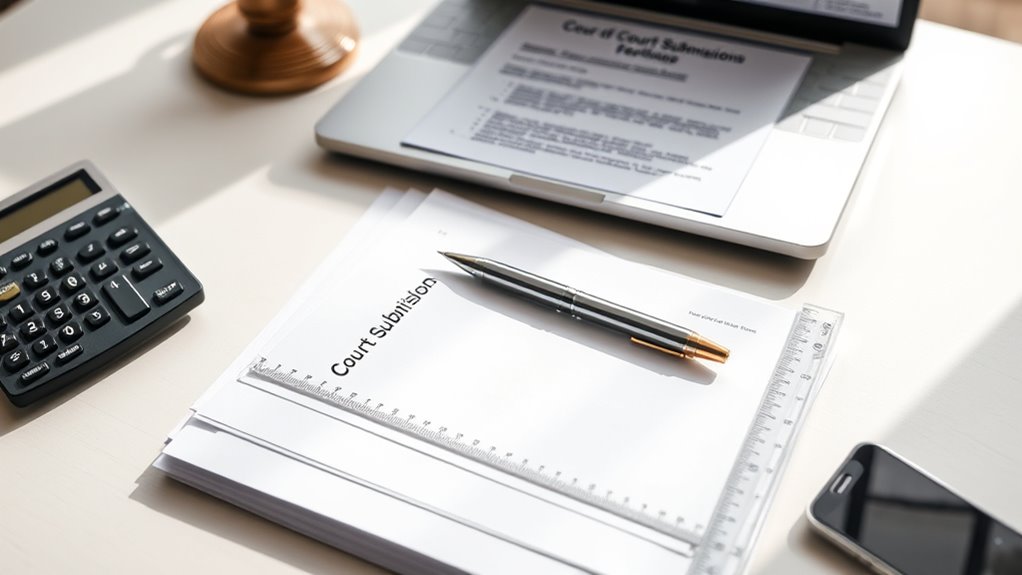 proper court submission protocol