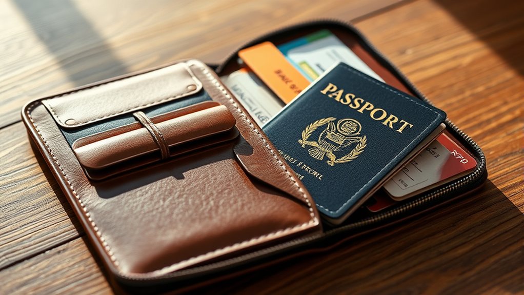 secure travel document organization