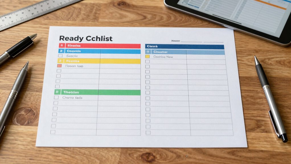 clear visual prioritized checklists