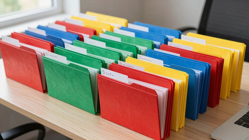 color coded project organization