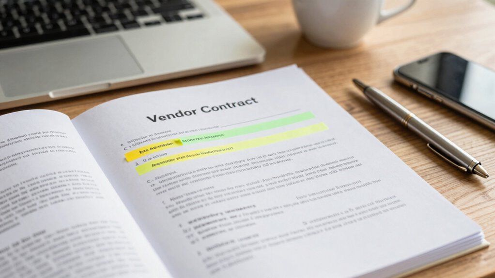 important vendor contract clauses