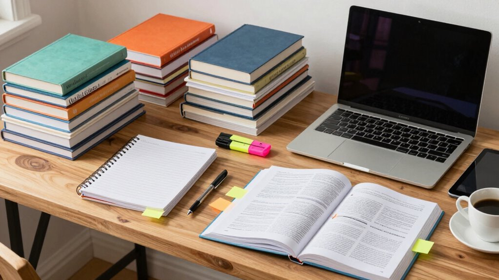 organize materials for open book exams