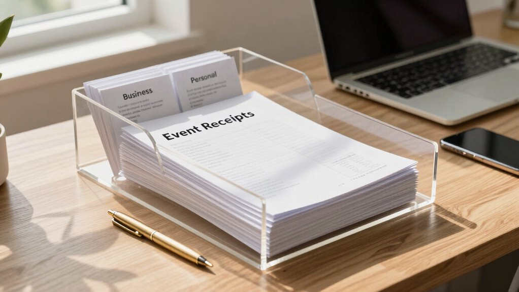 organized and accessible receipts