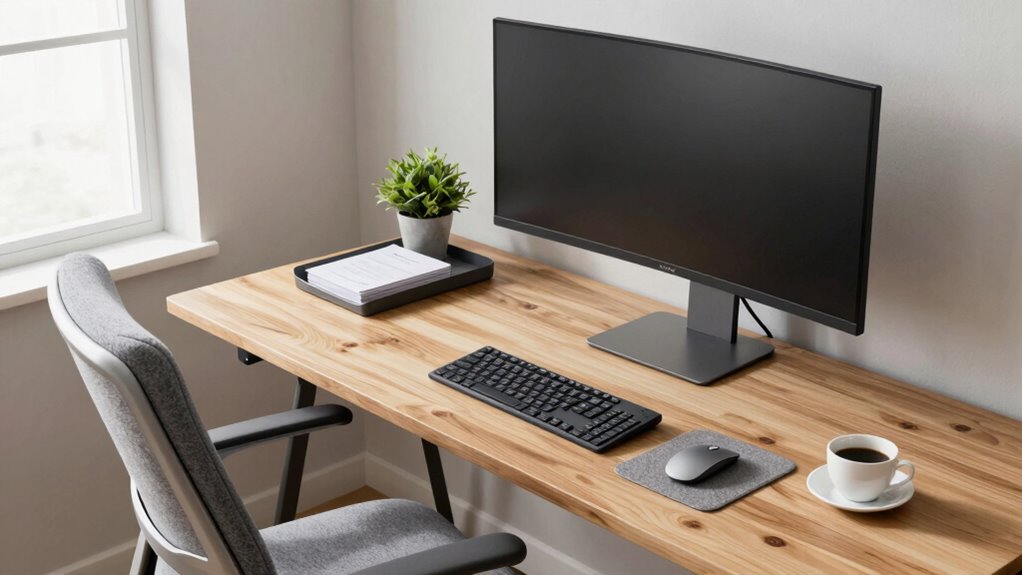 organized ergonomic personalized workspace