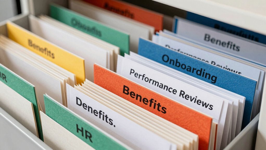 organized hr file labeling