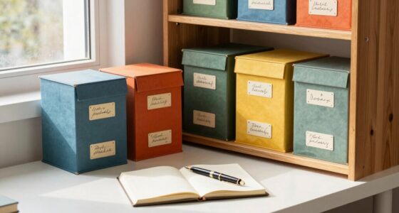 organizing journals for storage