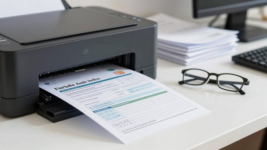 properly fill and print