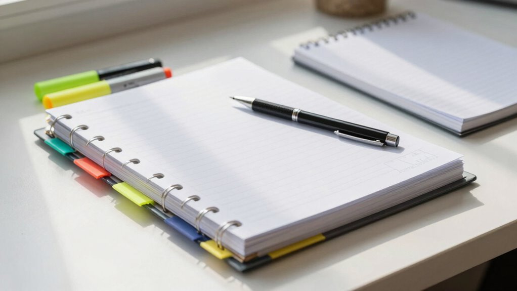 regular binder organization routines