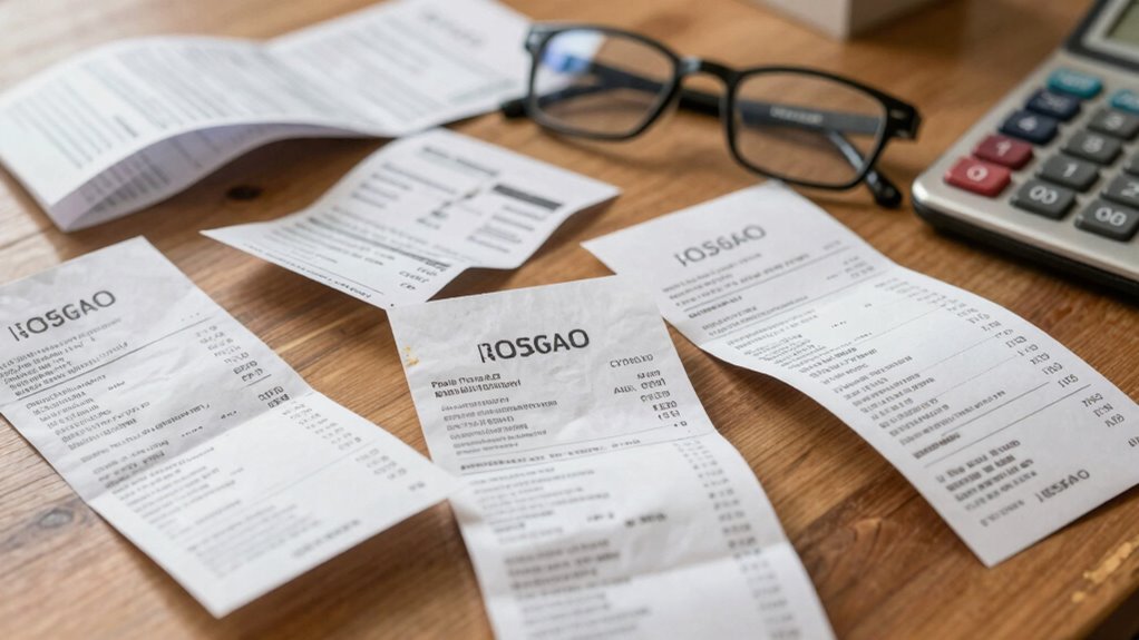 save receipts for deductions