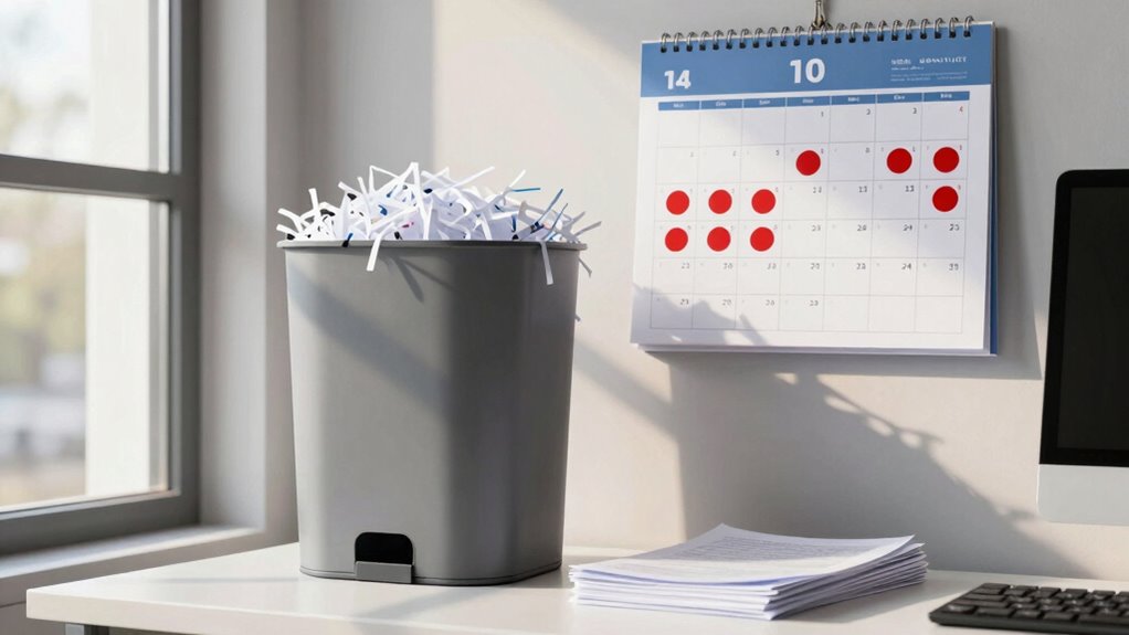 scheduled systematic document disposal