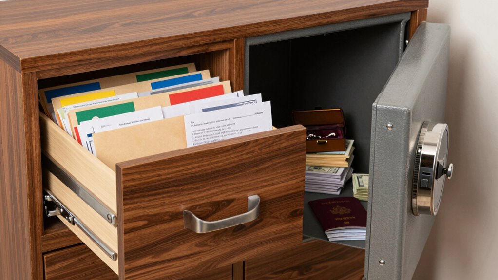 secure valuables and backups