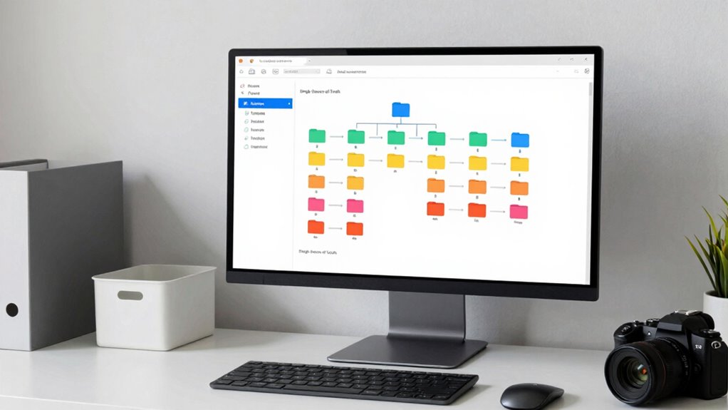 structured clear organized files