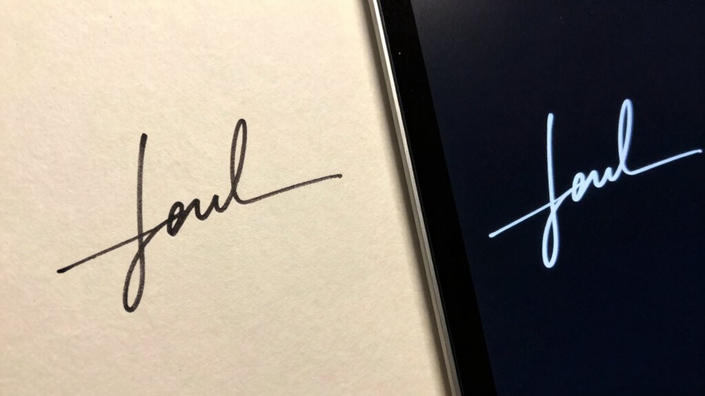 traditional handwritten signing method