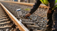 Painting The Sides Of Railroad Rails White To Reduce Derailment