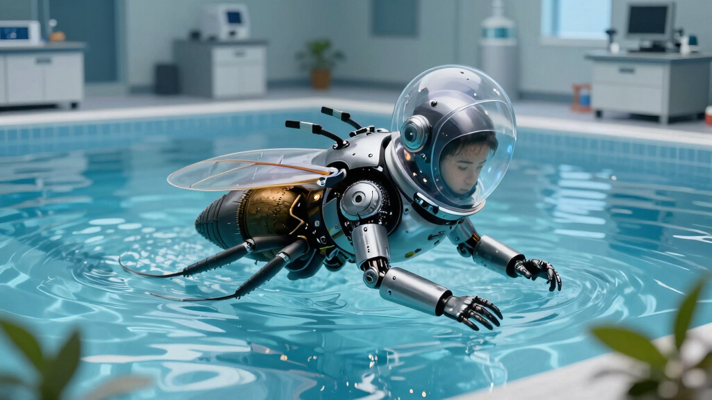 Underwater Suit-wearing Cyborg Insect Capable Of Diving And Terra-aqua Travel
